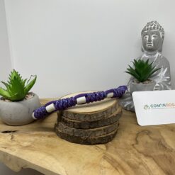 Collier anti-parasitaire naturel l-46-a-50-cm mauve