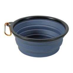 Gamelle en silicone pliable 450ml bleu
